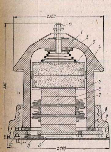 Рис. 44. Вилитовый разрядник типа РМБПЭ-3,3: