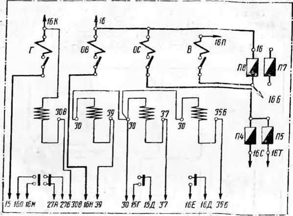 Рис. 85. Монтажная схема панели ПР-119Б