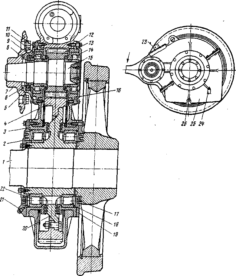 Рис. 42. Редуктор электропоезда ЭР2Р: