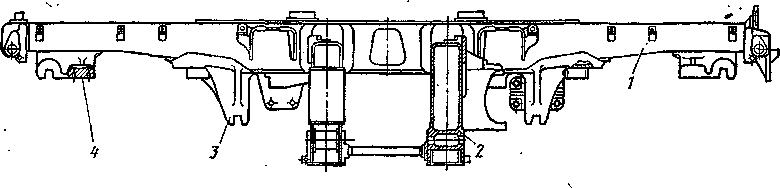Рис, 22. Рама тележки моторного вагона электропоезда ЭР2Р: