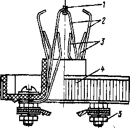 Рис. 119. Термоконтактор с легкоплавким сплавом: 