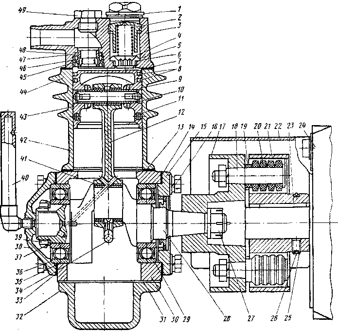 Рис. 204. Компрессор А70-000 с муфтой