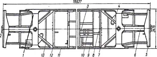 Рис. 1.27. Рама кузова моторного вагона: