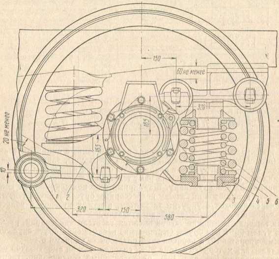 Рис. 175. Буксовый узел моторной тележки электропоезда ЭР22: