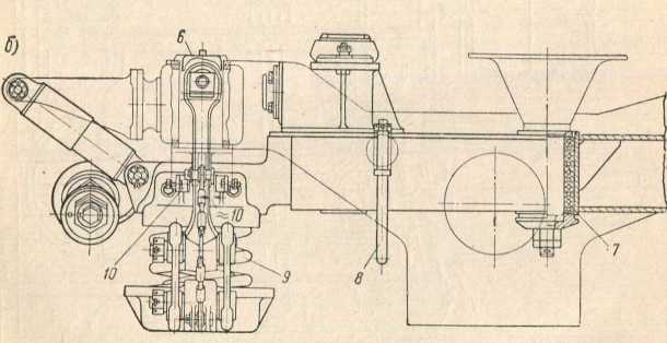 Рис. 178. Центральное подвешивание тележки моторного вагона электропоезда ЭР2: 