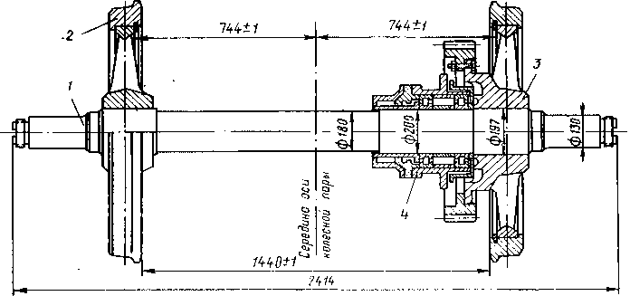 Рис. 9. Колесная пара моторной тележки