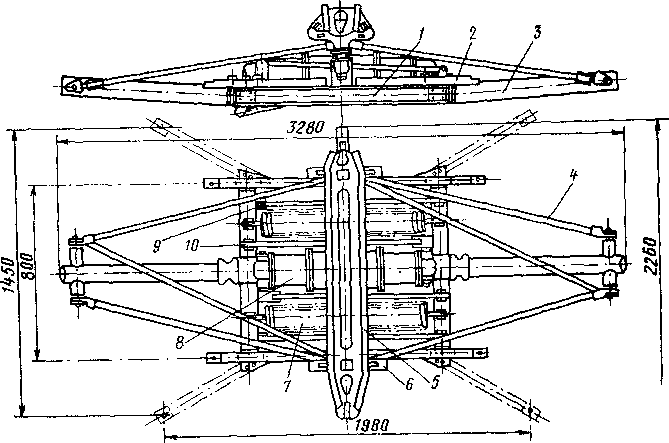 Рис. 31. Токоприемник типов ТЛ-13У и ТЛ-14М